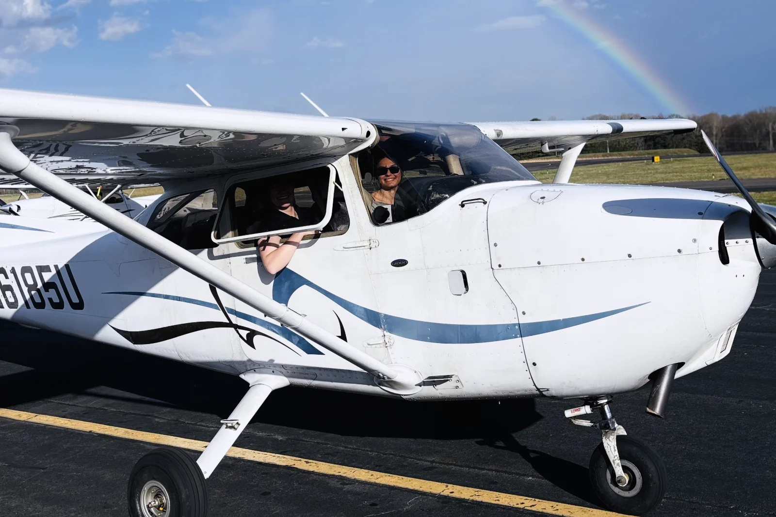 SunState student in plane